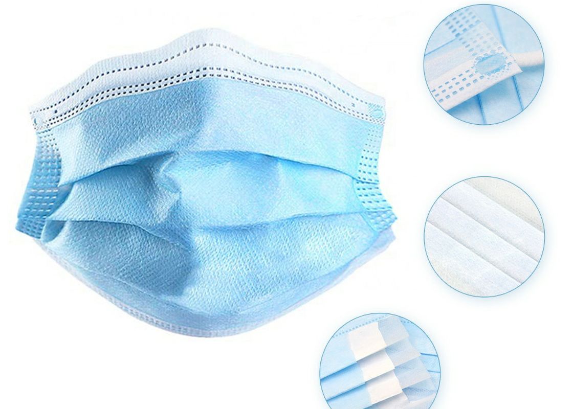 3 Layer 3 Ply Anti Pollution Disposable Medical Face Masks
